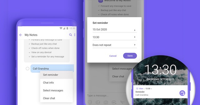 Cách tạo nhắc nhở, đánh dấu lịch hẹn nhanh chóng bằng Viber