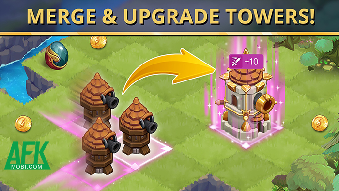 Giải tỏa làn sương mù đồng thời bảo vệ lâu đài với game Twilight Towers: Merge Defense