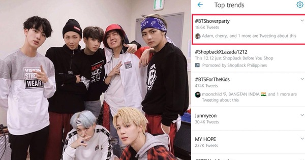 Hashtag “Tiệc mừng BTS toang rồi” bất ngờ leo lên top 1 thịnh hành thế giới, chuyện gì thế này?