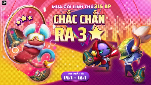 Chắc chắn sở hữu Linh Thú True Damage 3 Sao chỉ với 315 RP từ 14/01 đến hết 16/01