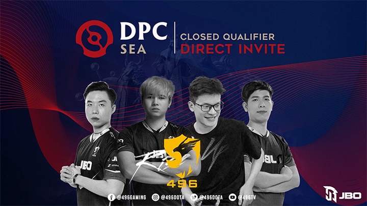 Lịch thi đấu Dota 2 DPC 2021 Season 1 của 496 Gaming tại SEA Upper Region