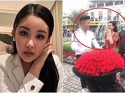 Lộ ảnh Lê Âu Ngân Anh được trai lạ cầu hôn đúng Valentine, phải đăng status kêu than trời đất