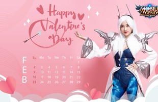 Valentine’s Day - Nữ streamer Mobile Legends: Bang Bang VNG tạo dáng siêu cute trong bộ ảnh lịch cực chất