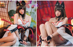 Cosplay Ahri phong cách Tết nguyên đán siêu chất, cô nàng hot girl khiến dân mạng 