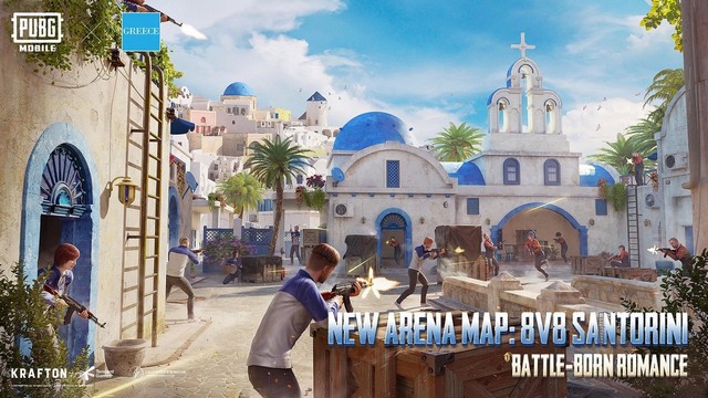 Mẹo và cách chơi bản đồ New Arena Santorini trong PUBG Mobile