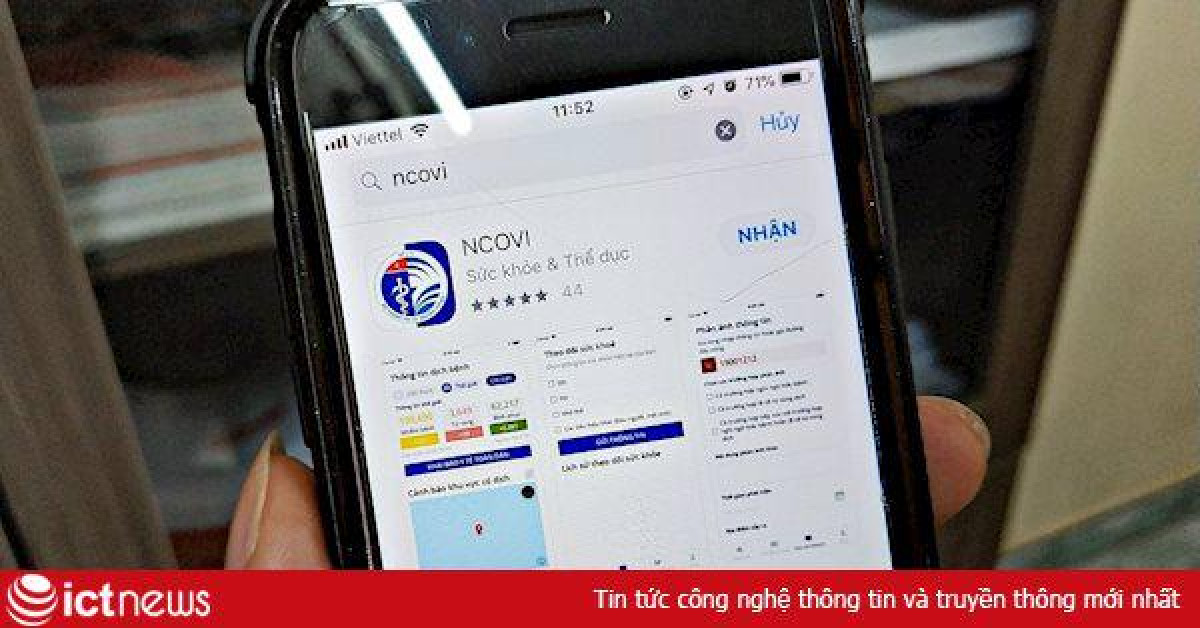 Ứng dụng NCOVI lọt top ứng dụng tải nhiều trên bảng xếp hạng iOS, Android