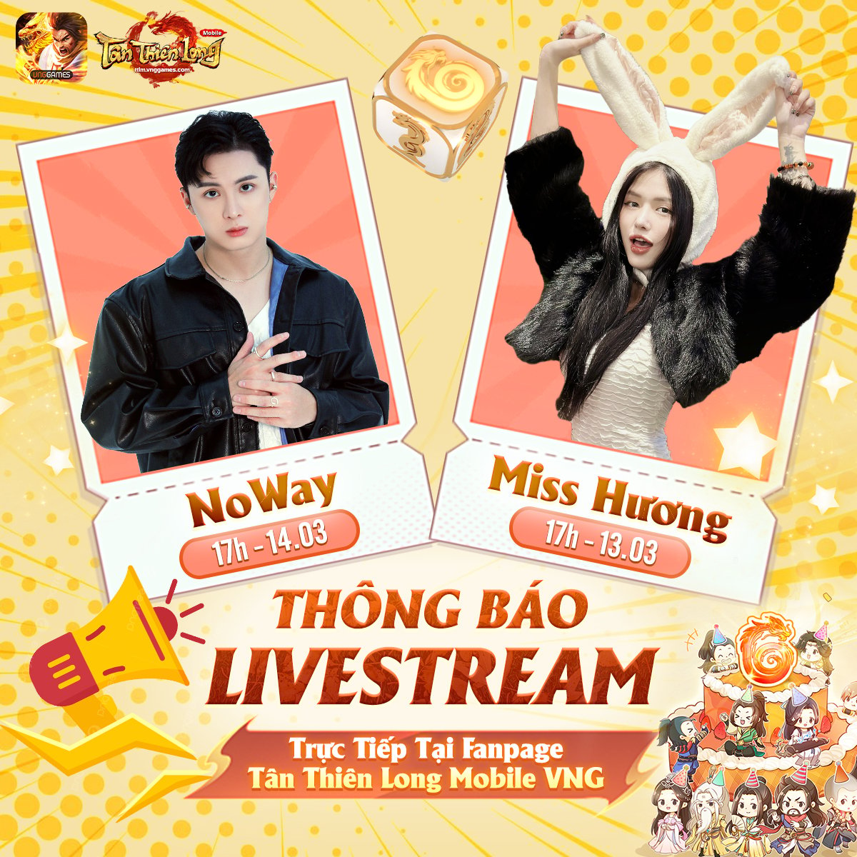 Đại Tiệc Livestream Sinh Nhật 6 Tuổi Tân Thiên Long Mobile: Gặp Gỡ Miss Hương, Noway Và 