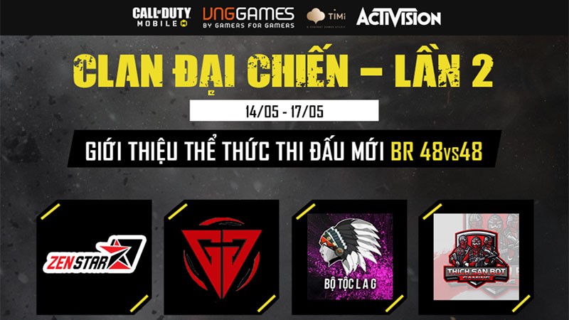 14/5: Call of Duty: Mobile VN diễn ra “Clan đại chiến” lần 2