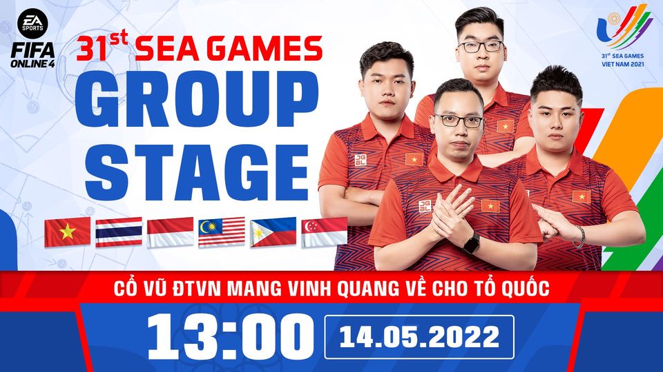 Lịch thi đấu bộ môn Esports SEA Games 31 hôm nay, đội tuyển Fifa Online 4 ra quân với mục tiêu huy chương vàng