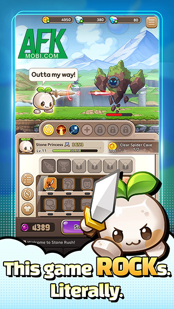 Stone Rush cho bạn được phát triển một hòn đá theo đúng nghĩa đen