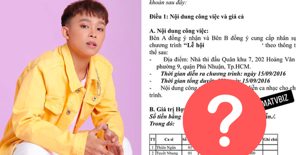 Xôn xao bản hợp đồng tiết lộ mức cát xê của Hồ Văn Cường, con số thực sự khiến netizen ngỡ ngàng