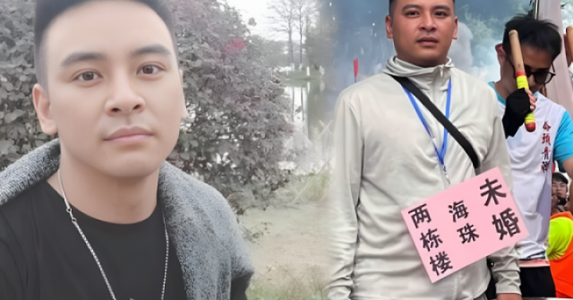 Người đàn ông đeo biển 'có hai tòa nhà' trước ngực để tìm vợ