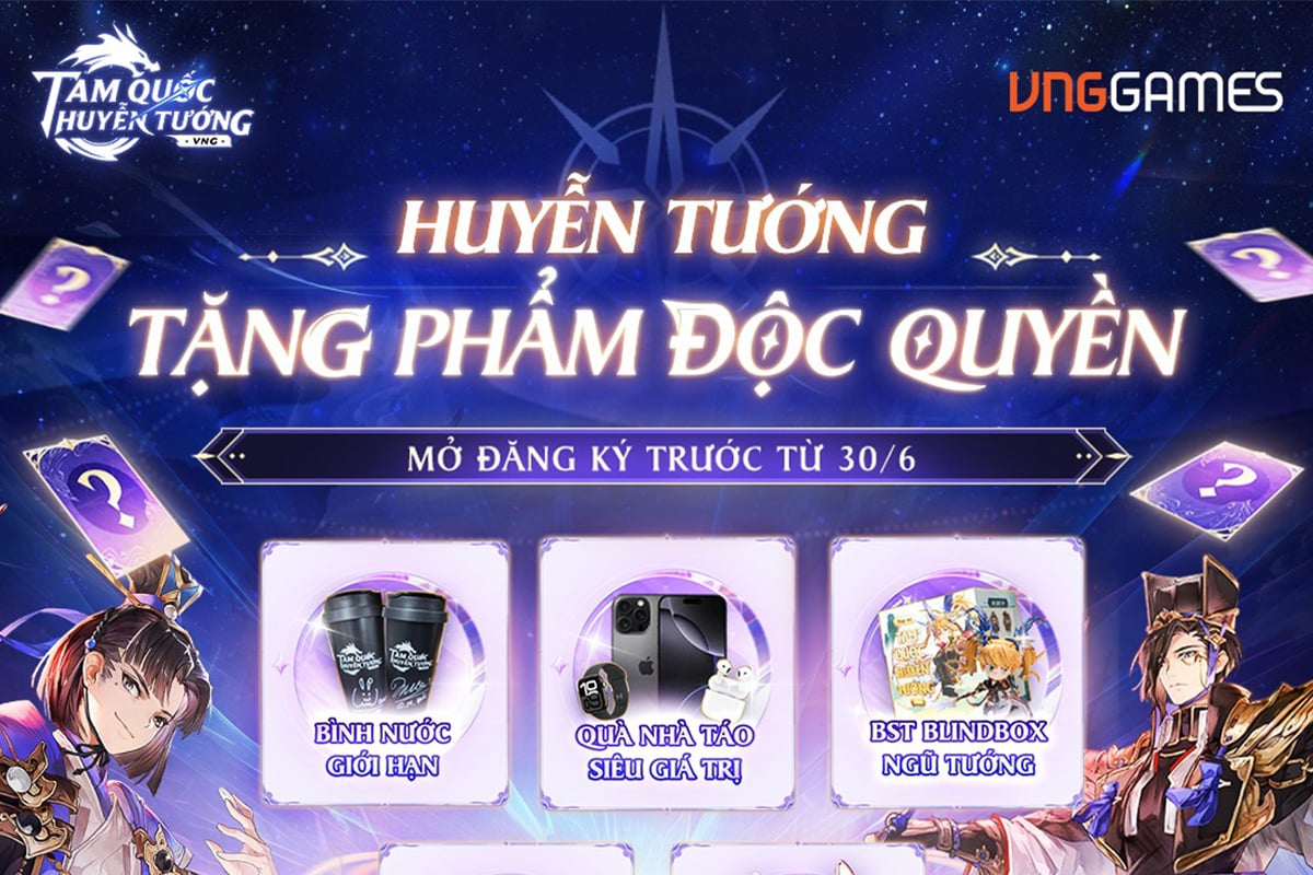 Thử vận may trúng ngay iPhone 16 Pro Max - Khui blindbox độc quyền với Tam Quốc Huyễn Tướng VNG