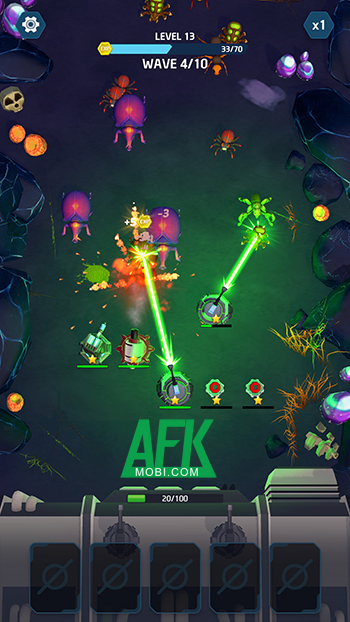 Phòng thủ trước các đợt côn trùng ngoài hành tinh tại game Bugs Attack – Tower Defense