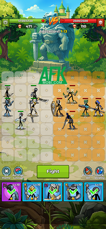 Idle Stickman War game đấu tướng rảnh tay mang phong cách đồ họa người que tối giản