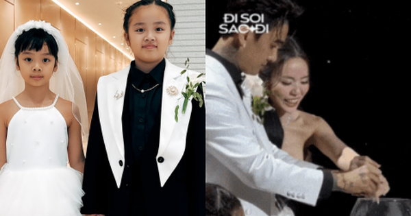 Đạt G và Cindy Lư cắt máu thề nguyện trong lễ cưới, 2 nhóc tỳ thực hiện nghi thức độc đáo