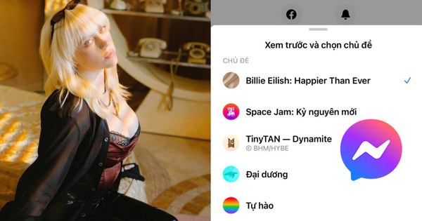 Messenger lại tung ra theme mới của Billie Eilish, check nhanh xem bạn đã có chưa?