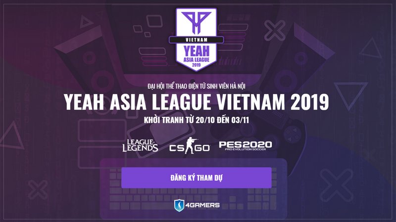 Khởi tranh giải đấu YEAH Asia League Vietnam 2019 bắt đầu từ 20/10