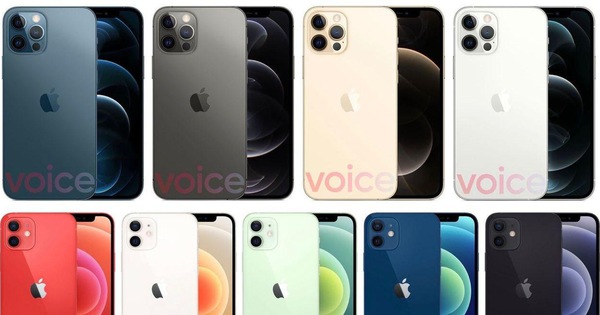 iPhone 12 bất ngờ rò rỉ đầy đủ màu sắc ngay trước giờ G