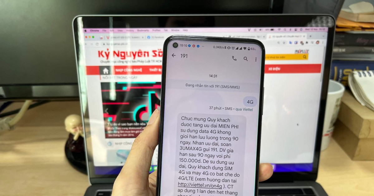 Cách đăng ký dùng thử 4G miễn phí 90 ngày