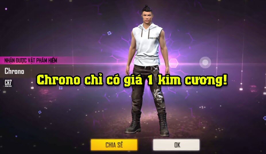 Bất ngờ Cristiano Ronaldo được bán trong Free Fire chỉ có giá 1 kim cương