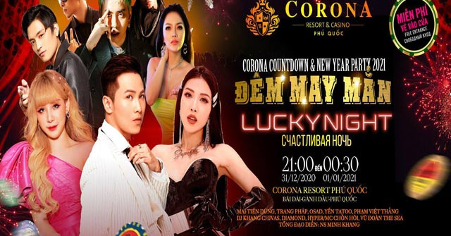 Đại nhạc hội Corona Countdown & New Year Party 2021 chơi lớn khi miễn phí vé vào cửa