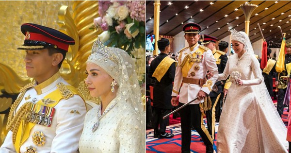 Loạt ảnh đám cưới Hoàng tử Brunei: Cặp đôi hoàng gia trao ánh mắt ngọt ngào trước sự chứng kiến của hàng nghìn người dân