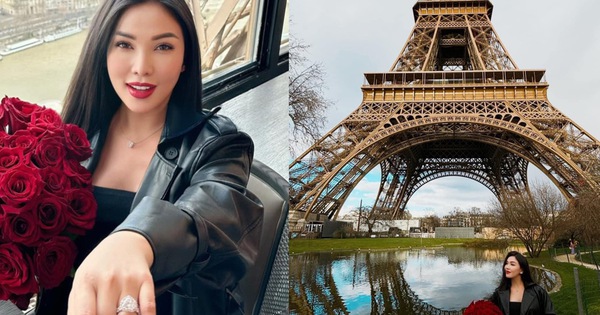 Quỳnh Thư khoe nhẫn kim cương khủng, được bạn trai cầu hôn trên tháp Eiffel sau 1 năm yêu