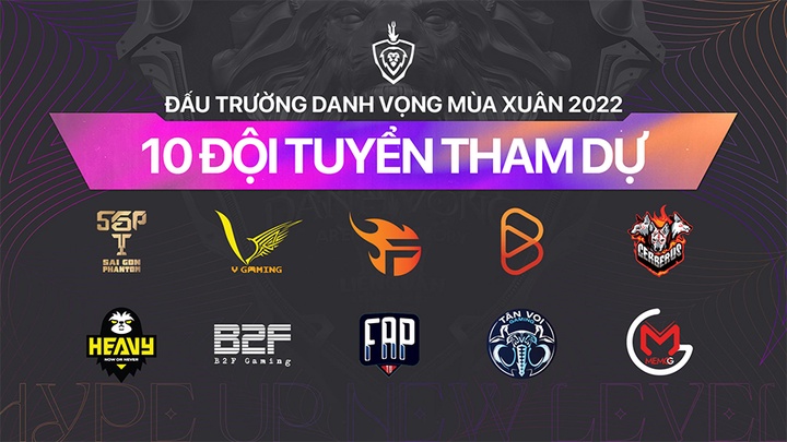 Lịch thi đấu Đấu Trường Danh Vọng Mùa Xuân 2022 Liên Quân Mobile