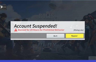 Thực tế phũ phàng, chơi Rules of Survival cùng hacker là bị khóa account luôn 24h