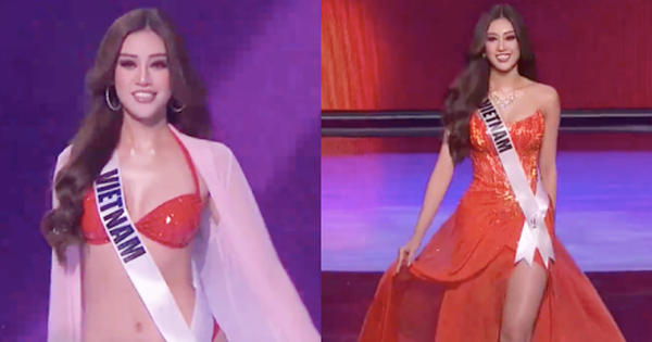 Bán kết Miss Universe 2020: Khánh Vân trổ tài catwalk cực đỉnh trong váy dạ hội nổi bần bật “chặt đẹp” đối thủ, loạt nàng hậu gặp sự cố!