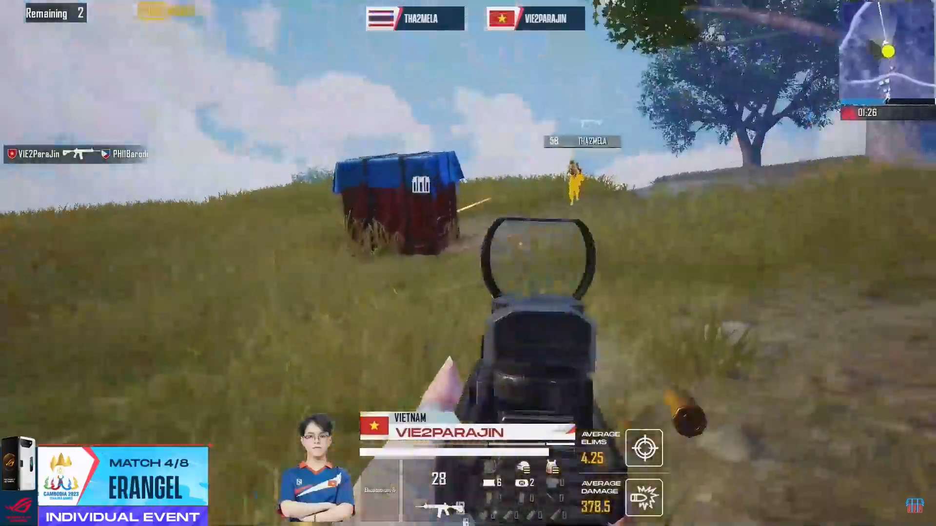 [Trực Tiếp] SEA Games 32 PUBG Mobile nội dung cá nhân: Lambor bỏ túi WWCD ở trận đấu thứ 6, ParaJin bảo toàn vị trí top 1