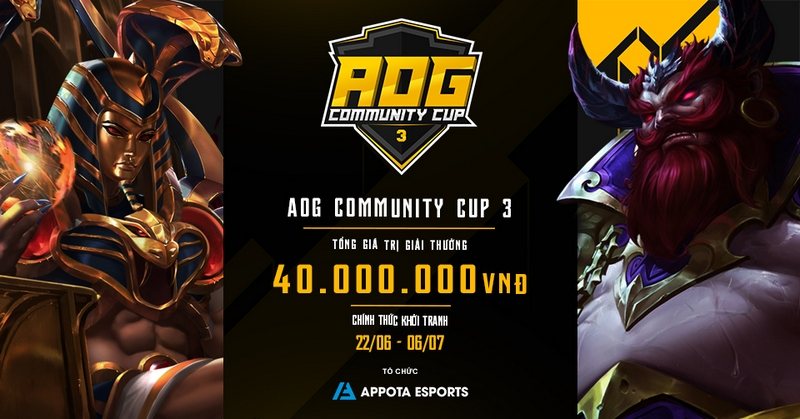 Choáng với tiền thưởng của AOG – Community Cup 3: Giải đấu mới nhất được NPH Gamota công bố