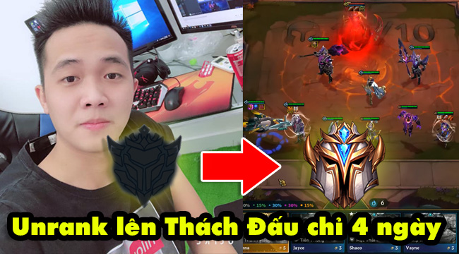 Đấu Trường Chân Lý: Bái phục game thủ Quang Shaco leo Unrank lên Thách Đấu chỉ 4 ngày