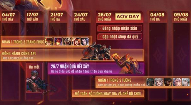 Liên Quân Mobile: Garena FREE loạt quà khủng trong AOV Day