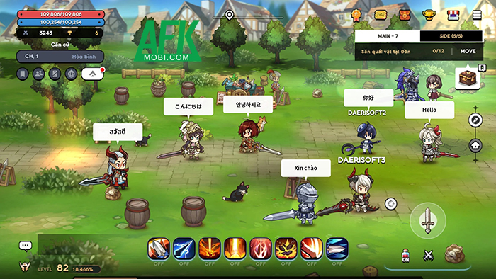 Khám phá thế giới MMORPG 2D trong game 25 Magic Knight Lane