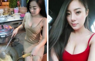 Không biết làm sao để tăng doanh số, chủ quán cơm rang, phở, mỳ, thuê hot girl sexy vòng một khủng đứng bán hàng