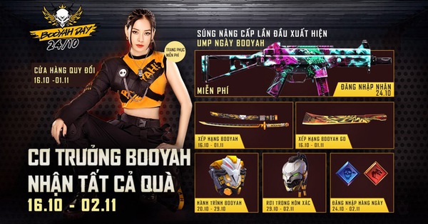 Game thủ Free Fire chuẩn bị nhận mưa quà tặng trong chuỗi sự kiện Booyah cùng Chi Pu