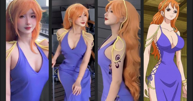 Màn cosplay bóng hồng Nami trong One Piece khiến vạn netizen trên Facebook “đứng hình”