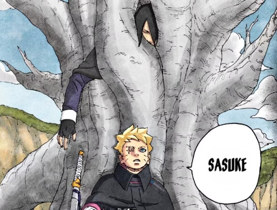 Spoiler Boruto 85: Lý do Sasuke biến thành cây, Boruto hợp tác với Koshin Kaji