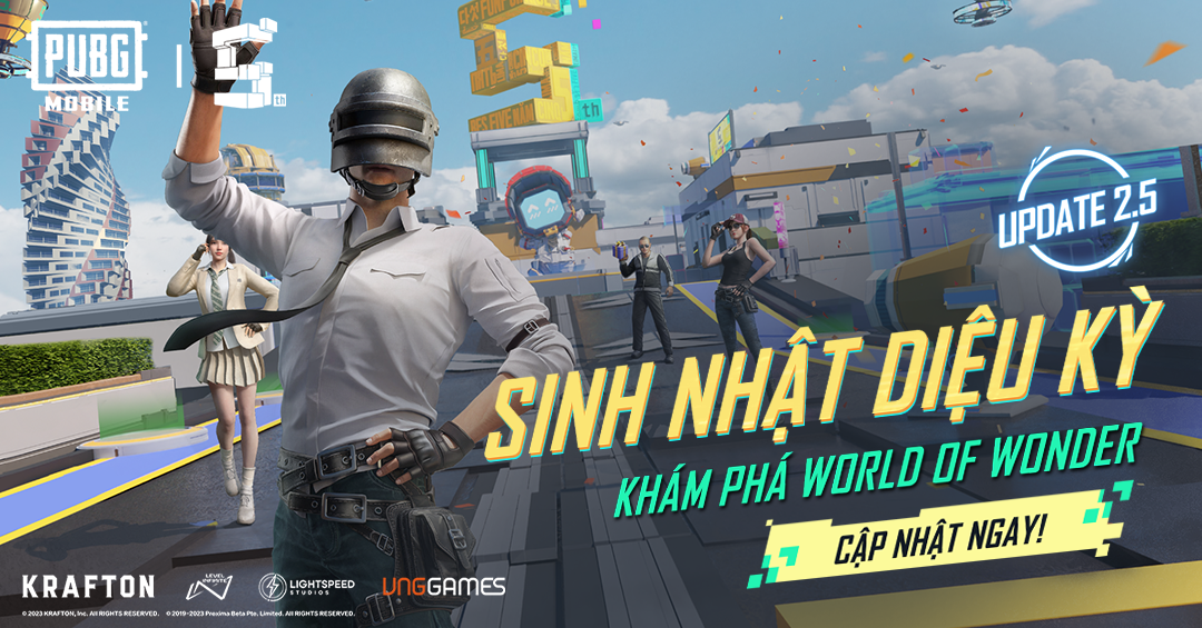 PUBG Mobile 2.5 mừng sinh nhật 5 tuổi với chế độ chơi World of Wonder độc đáo