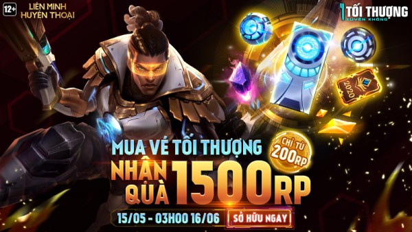 Ra mắt Vé Tối Thượng – Chơi cả tháng và nhận quà giá trị lên tới 1500 RP từ 15/05 đến 16/06