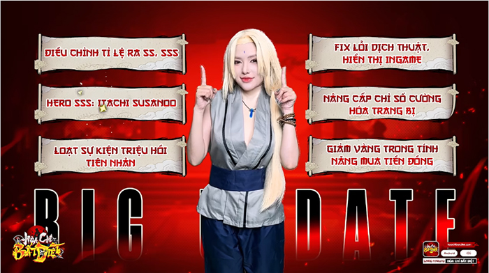 Big Update hoành tráng: Hỏa Chí Bất Diệt công phá tháng 5 với Madara, Sasuke, Thần Khí cực gắt