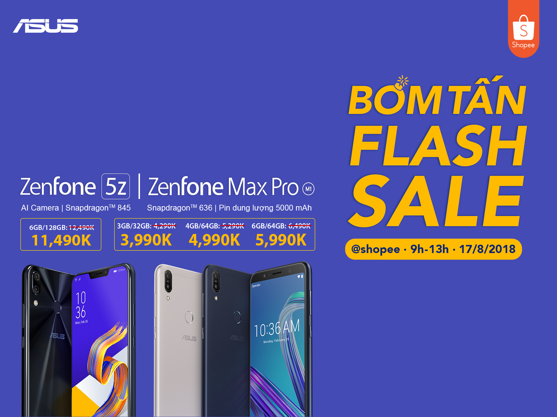 Cơ hội sở hữu ZenFone Max Pro M1 và ZenFone 5Z giá hấp dẫn