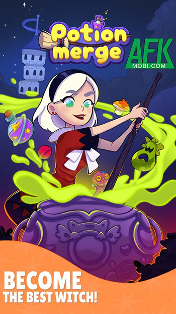 Trợ giúp cô nàng phù thủy trẻ trong game casual giải đố Potion Merge: Tower Mystery