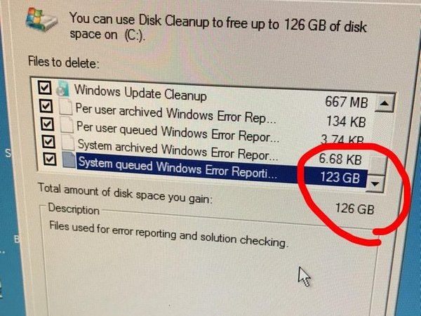 Tuyệt chiêu xóa nhanh tập tin Windows Error Reporting dung lượng lớn