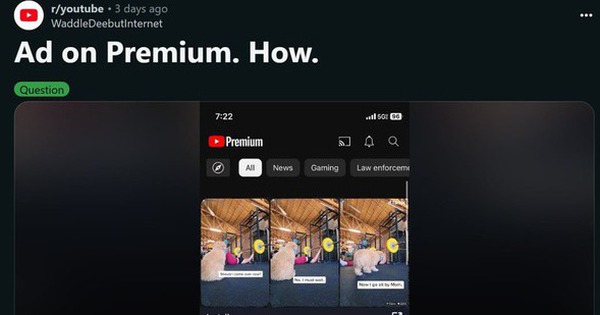 Bức xúc vì dùng Premium nhưng vẫn thấy quảng cáo, YouTube đổ lỗi cho nhà sáng tạo nội dung?