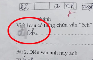 Cô giáo yêu cầu đặt câu có từ chứa vần 