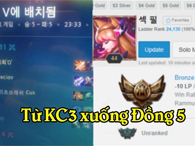 Mùa trước Kim Cương 3 đánh xong 10 trận đầu xuống... Đồng 5, đây phải chăng là game thủ LMHT nhọ nhất thế giới?