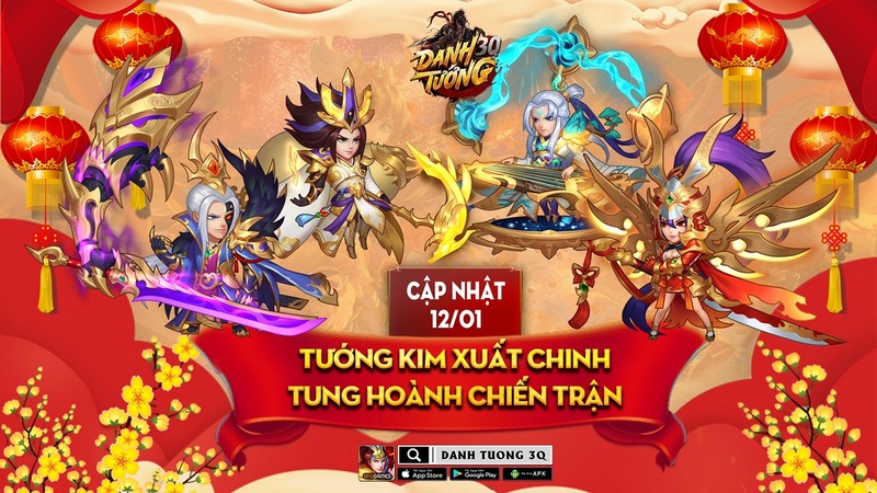 Game thủ Danh Tướng 3Q tha hồ thử nghiệm trận hình mới với bộ tứ tướng Hoàng Kim